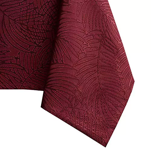 Tavolo AmeliaHome Tovaglia Effetto Loto Bordeaux con Protezione Antimacchia.