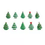 Weihnachtsbaum Ornament Harz Deko - Amosfun Miniatur Baum Dekor für Urlaubsparty