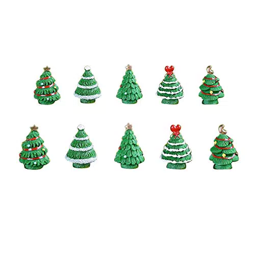 Weihnachtsbaum Ornament Harz Deko - Amosfun Miniatur Baum Dekor für Urlaubsparty
