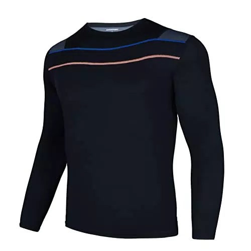 AMZSPORT Herren Kompressionsshirt Langarm für Fußball und Fitness