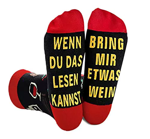Wein Socken Herren Lustiges Geschenk für Frauen - Weihnachten & Geburtstag