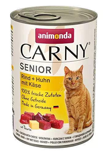 Animonda Carny Nassfutter für Senior Katzen - Rind, Huhn & Käse