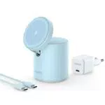 Anker MagGo Magnetisches Kabelloses Ladegerät 2-in-1 mit 20W USB-C Ladegerät - Kompatibel mit iPhone 13 und 12, AirPods Pro