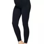 Umstands-Leggings mit Überbauchunterstützung für Damen - Volle Länge (90 DEN) - Schwarz - Größe S
