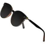 Retro Polarisierte Sonnenbrille von Arjien - UV400 Schutz, Vintage Runde Sonnenbrille aus Ultraleichtem TR90 Rahmen