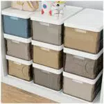 Kleiderschrank-Organizer aus Kunststoff, stapelbar und faltbar
