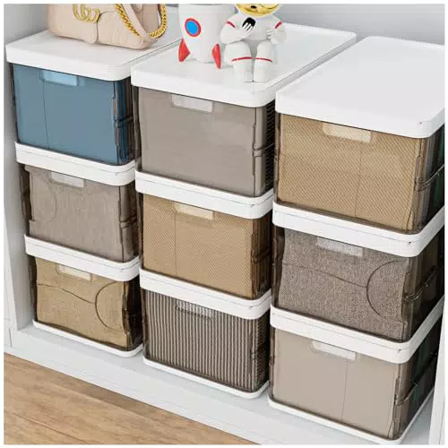 Kleiderschrank-Organizer aus Kunststoff, stapelbar und faltbar