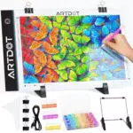 ARTDOT Leuchttisch A4 für Diamond Painting mit einstellbarer Helligkeit und Ständer