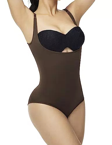 ATTLADY Damen Shapewear Body Shaper - Figurformender Bodysuit mit Bauchweg-Effekt