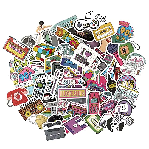 Retro Vintage Aufkleber für Scrapbooking und Dekoration - Aesthetic 80er 90er Jahre Design