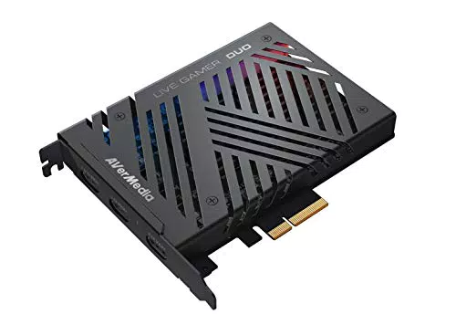 AVerMedia Live-Gamer Duo GC570D - 4K HDR-Passthrough, 1080p Kamera Aufnahme für Xbox, PS und PC