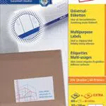 AVERY Zweckform 6120 Universal Etiketten 30 Blatt, weiß