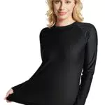Baleaf Damen UV Shirt Langarm Schwimmshirt mit UV Schutz UPF 50+ - Schwarz