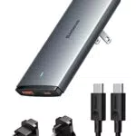 Baseus 65W USB C Ladegerät mit 2 Ports - Weltweites Reiseladegerät für Mac-Book Pro/Air, iP-Hone 15 Pro/Pro Max S23 Ultra