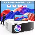 XuanPad 2024 Beamer mit 1080P HD, 5G WiFi und Bluetooth - 18000L Projektor für iOS/Android/TV