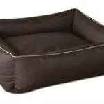 BedDog Hundebett MAX - Hundekissen mit abziehbarem waschbarem Bezug - Hundekorb für mittelgroße Hunde - Braun