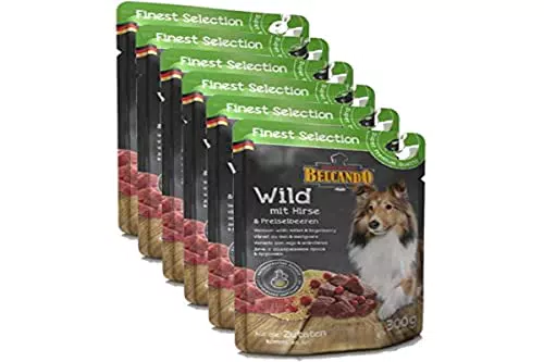 BELCANDO Nassfutter Wild mit Hirse & Preiselbeeren für Hunde