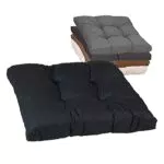 Sitzkissen Beo wasserabweisend für Lounge Gartenmöbel | Made in EU Anthrazit | Stuhlkissen mit UV-Schutz | Öko-Tex geprüft