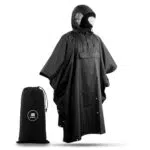 BEREKET® Regenponcho aus wasserdichtem Polyester mit PU-Beschichtung - Unisex - Ideal für Fahrrad, Wandern, Angeln, Festival