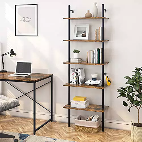 Bücherregal mit Metallrahmen für Wohnzimmer und Büro