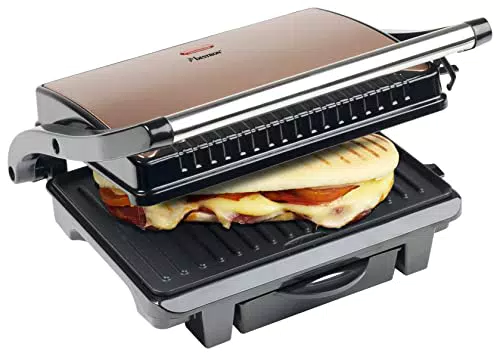Elektrischer Kontaktgrill von Bestron mit Cool-Touch-Handgriff & Antihaftbeschichtung
