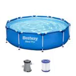 Bestway Steel Pro Frame Pool mit Filterpumpe - Rund, Ø 305 cm - Blau