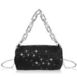 Damen Clutch von Bewudy mit Strasssteinen und Glitzer für Hochzeit und Party