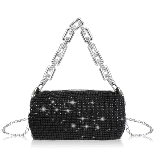 Damen Clutch von Bewudy mit Strasssteinen und Glitzer für Hochzeit und Party