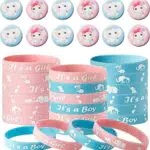 Elefanten Gender Reveal Armband und Anstecknadel Set von BeYumi