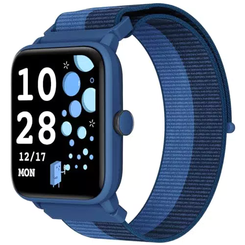 Kinder Smartwatch Fitness Tracker mit Schrittzähler und Pulsuhr - Wasserdicht - Schlafmonitor - Wecker - HD-Touchscreen - Für Mädchen und Jungen 3-14 Jahre