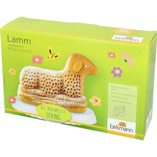 Backform Lamm 3D-Osterhase aus hochwertigem Karbonstahl - Antihaftbeschichtung - Rezeptvorschlag
