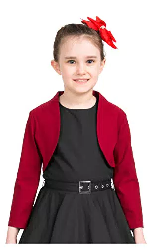 Schwarzer Schmetterling Kinder Bolero 3/4 Ärmel - Mädchen.