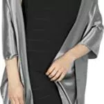 Schwarzer Schal aus Satin für Hochzeit und Abschlussball