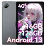 Blackview 10 Zoll Gaming Tablet mit Android, 4G LTE, 5G WiFi, 16 GB RAM, 128 GB ROM, 7680mAh Akku, 13MP+8MP Kameras, Telefonanruf-Funktion, Widevine L1, GPS und Face ID.