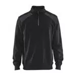 Blaklader Sweater mit Half-Zip - Schwarz/Dunkelgrau