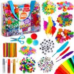 Kreatives Bastelset für Kinder in Aufbewahrungstasche - DIY Bastelkoffer mit Bastelsachen