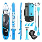Bluefin Stand Up Paddle Board Set mit Fiberglas Paddel und Kajak Sitz
