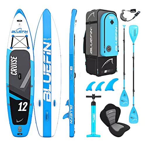 Bluefin Stand Up Paddle Board Set mit Fiberglas Paddel und Kajak Sitz