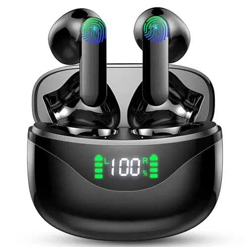 Bluetooth Kopfhörer Kabellos in Ear - Bluetooth 5.3, Stereo Sound, 4 Mikrofone, IP7 Wasserdicht