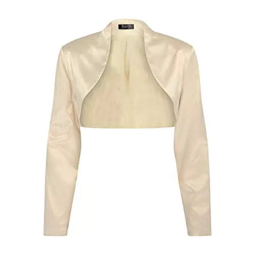 Bolerose formal Satin Langen Ärmel Bolero