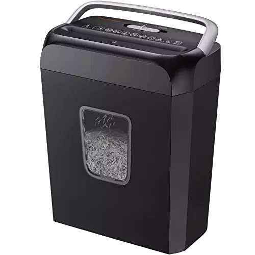 Bonsaii Aktenvernichter Kreuzschnitt Papierschredder für Zuhause und Büro (Modell C237-B)