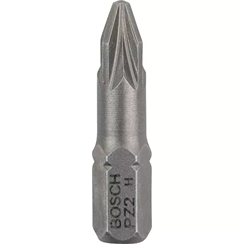 Bosch Professional Bit Extra-Hart für Pozidriv-Kreuzschlitzschrauben (PZ2, Länge: 25 mm)