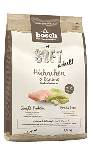 "Bosch HPC SOFT Hühnchen & Banane | Halbfeuchtes Hundefutter für ausgewachsene Hunde | Single Protein | Getreidefrei"