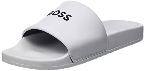 BOSS Herren Reese Slides mit Logo-Stickerei - Made in Italy