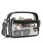 Damen Durchsichtige Crossbody Schultertasche von BOSTANTEN - Wasserdichte Transparente Tasche für Konzerte und Sport in Schwarz