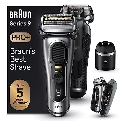Braun Series 9 Pro+ Rasierer Herren, Elektrorasierer mit 5 Pro Rasierelementen