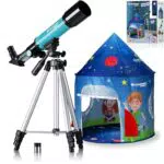 Bresser Junior Linsenteleskop für Kinder - Astronomie Einsteigerset mit Teleskop und Zubehör