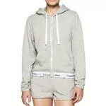 Calvin Klein Damen Hoodie mit durchgehendem Reißverschluss und Kapuze