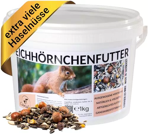 Canifee Eichhörnchenfutter - Artgerechtes Wildtierfutter mit Haselnüssen