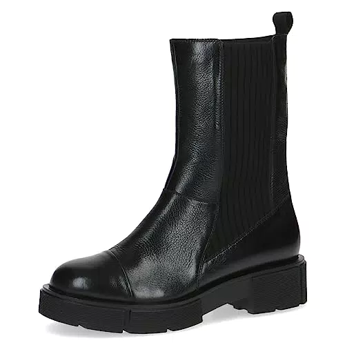 CAPRICE Damen Stiefel Airmotion aus Leder ohne Absatz - Winter Weite G